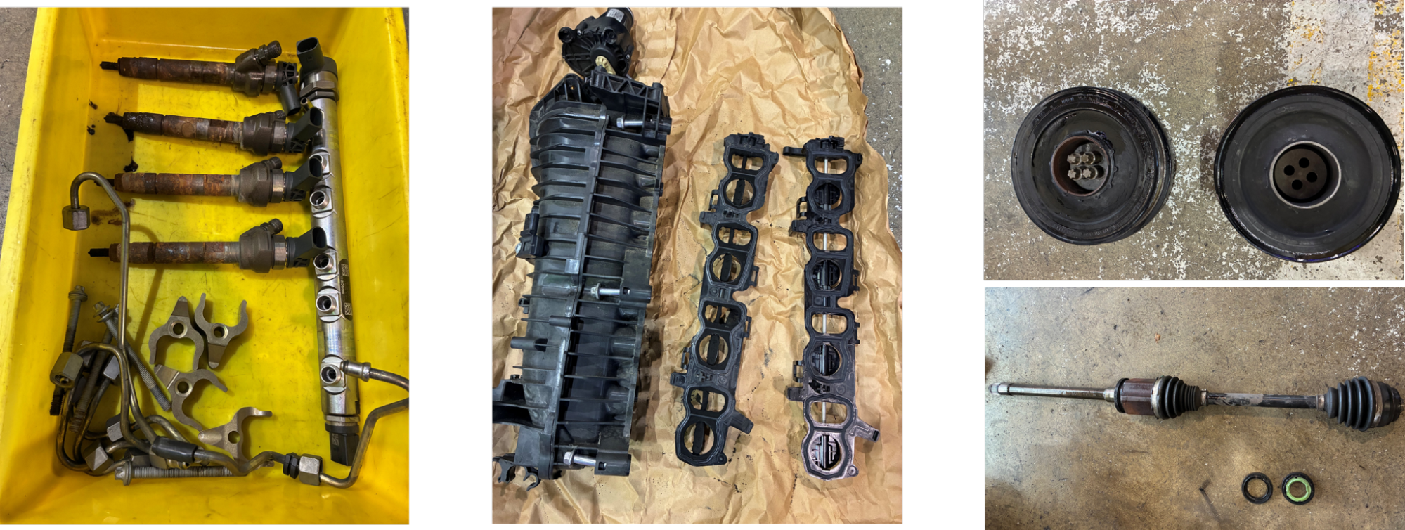 BMW　X3　ヘッドカバー脱着、ヘッドカバー交換、プーリー交換、デフサイドシール交換