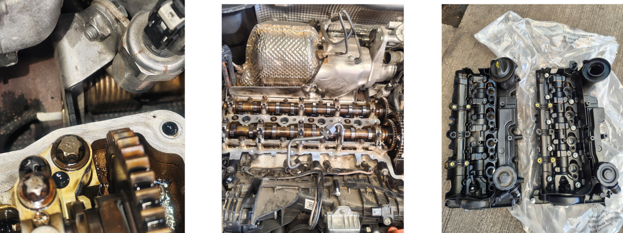 MINI クロスオーバー オイル漏れ、ヘッドカバー交換