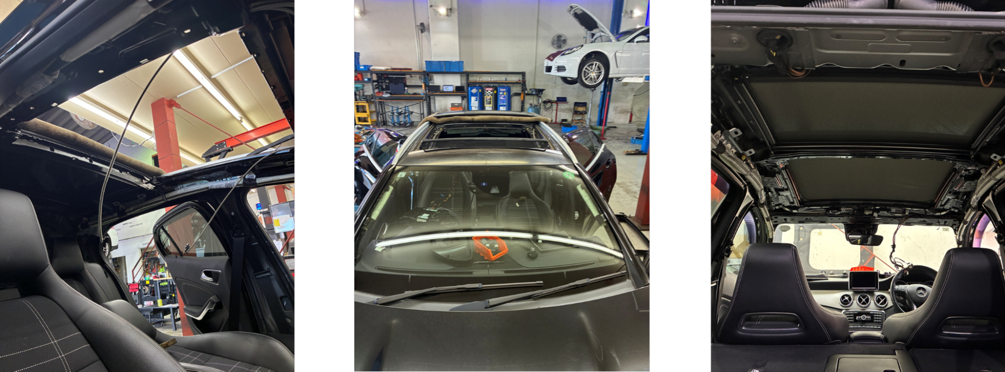 メルセデスベンツGLA サンルーフ交換