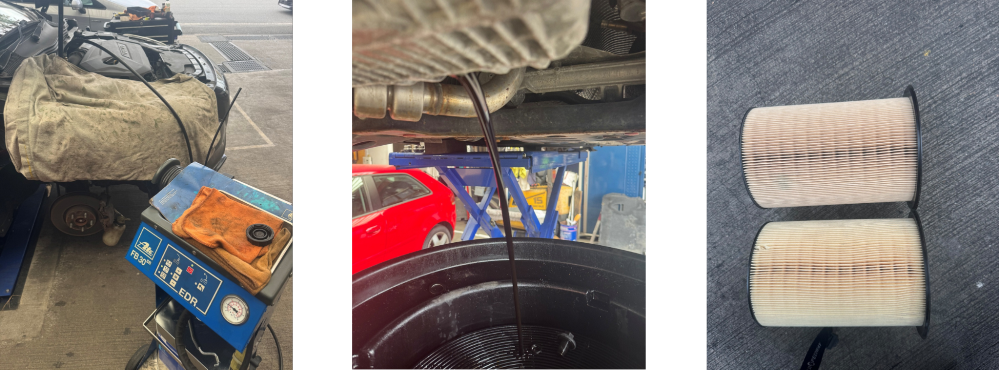 ボルボV40　ブレーキフルード交換、エンジンオイル交換、エアクリーナー交換