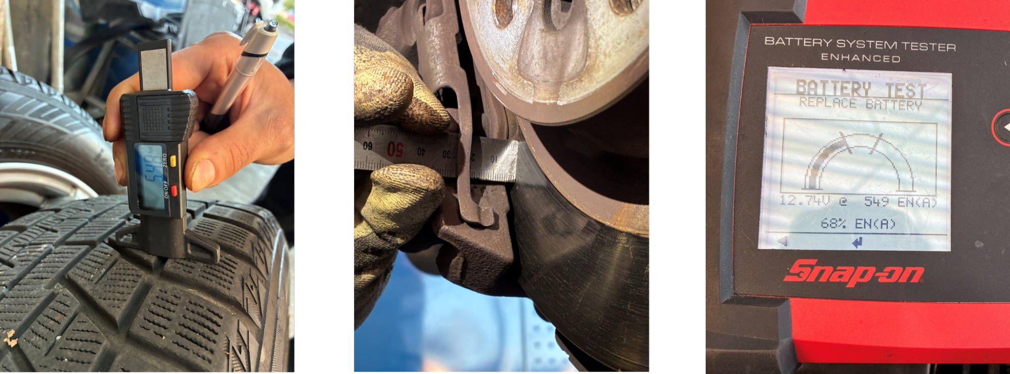 BMW X2　タイヤ・ブレーキ残量測定、バッテリー電圧測定