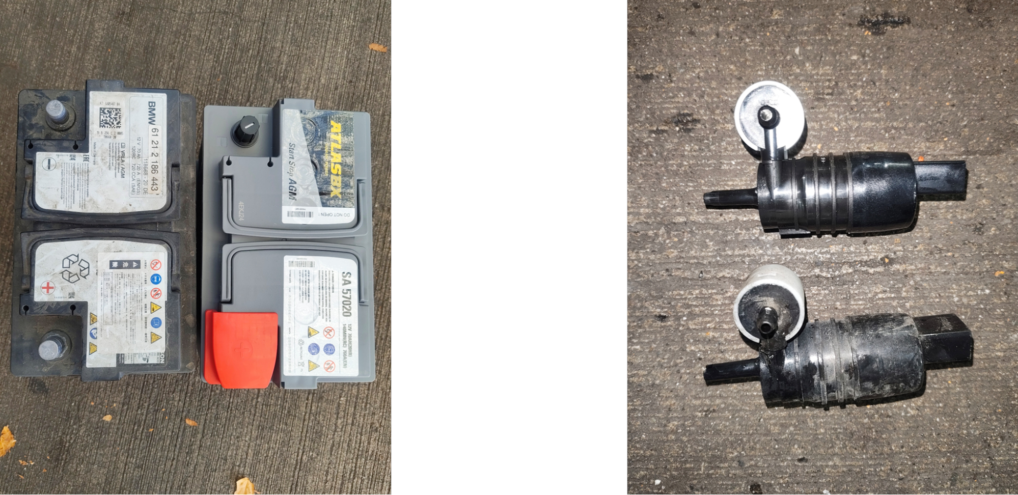 MINI クロスオーバー バッテリー交換、ウォッシャーポンプ交換