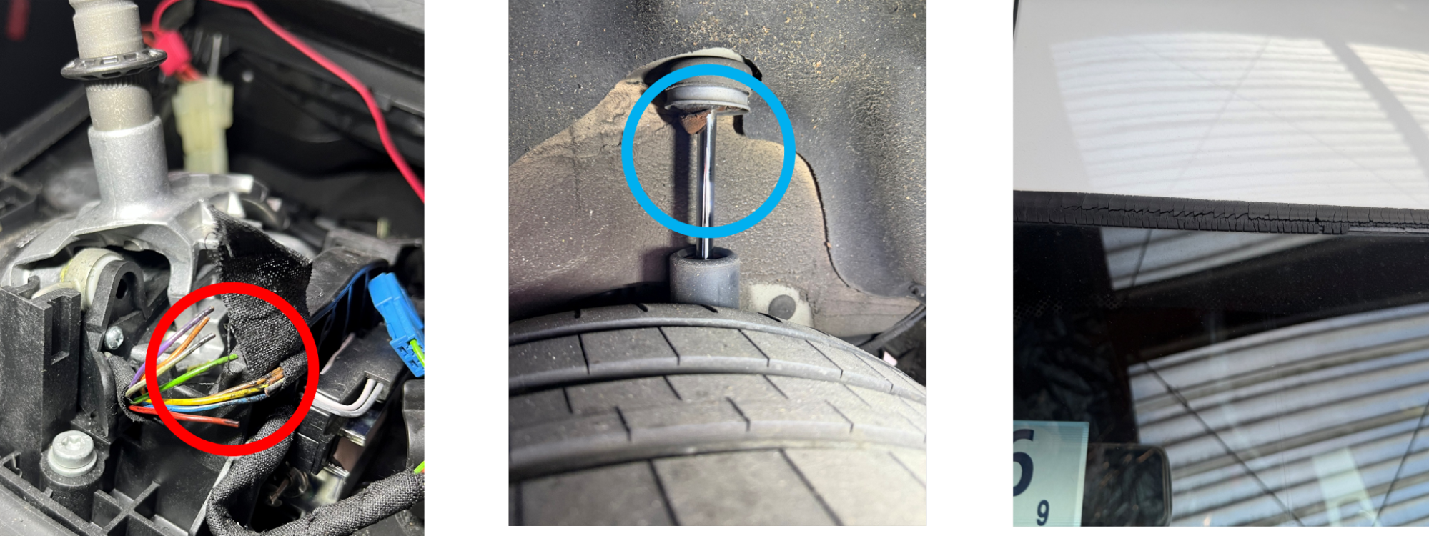 BMW 320i シフトダウン配線切れ、ショックバンプラバー