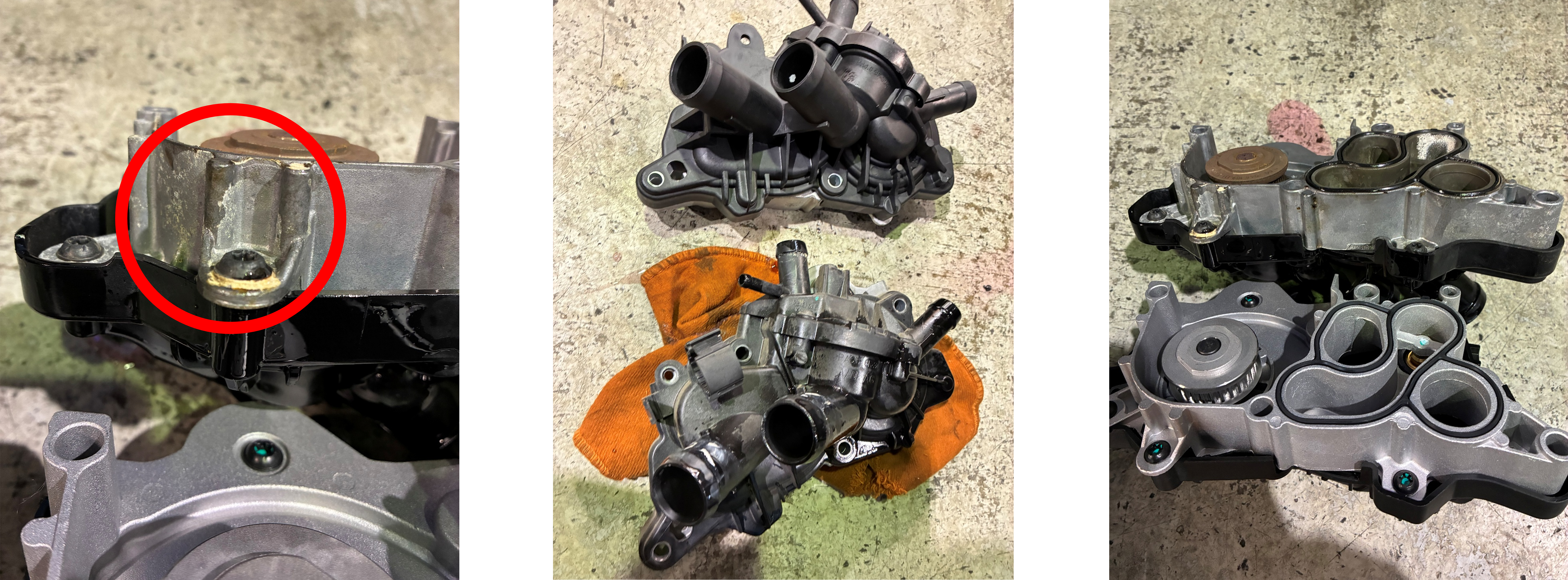 VW　ゴルフ　水漏れ