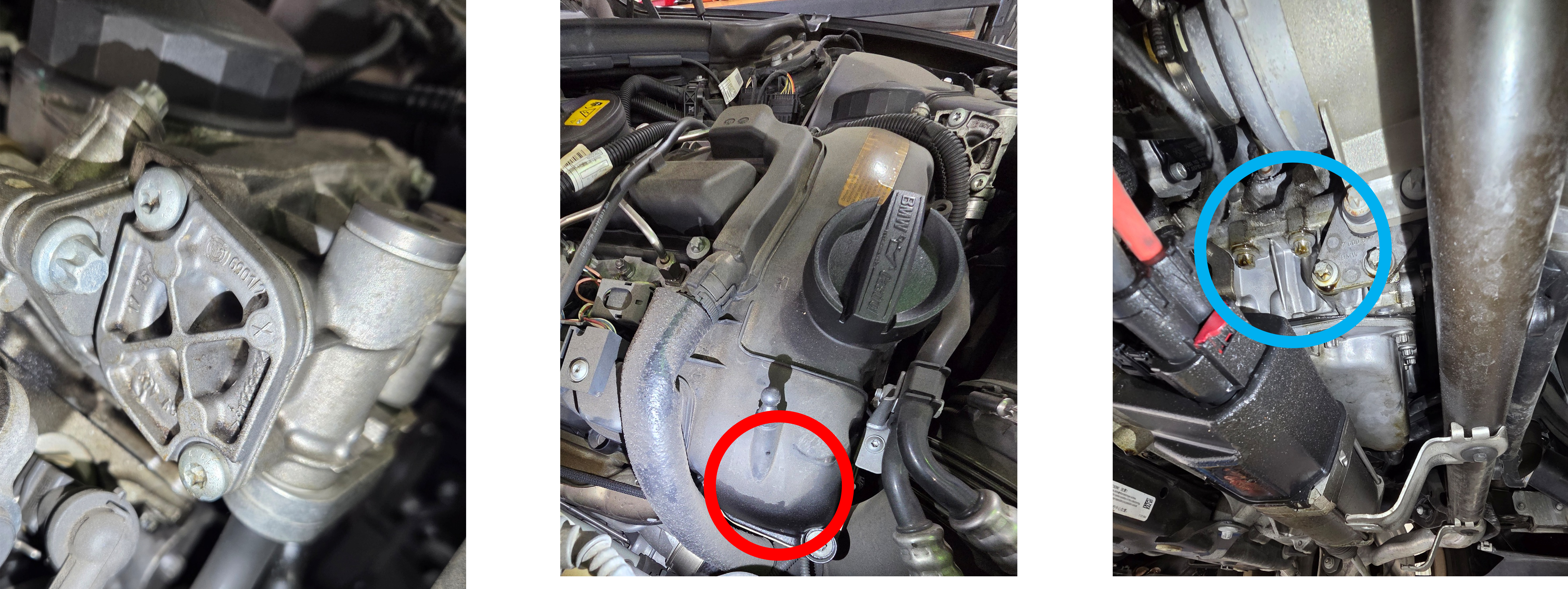 BMW 335GT　オイル漏れ様子