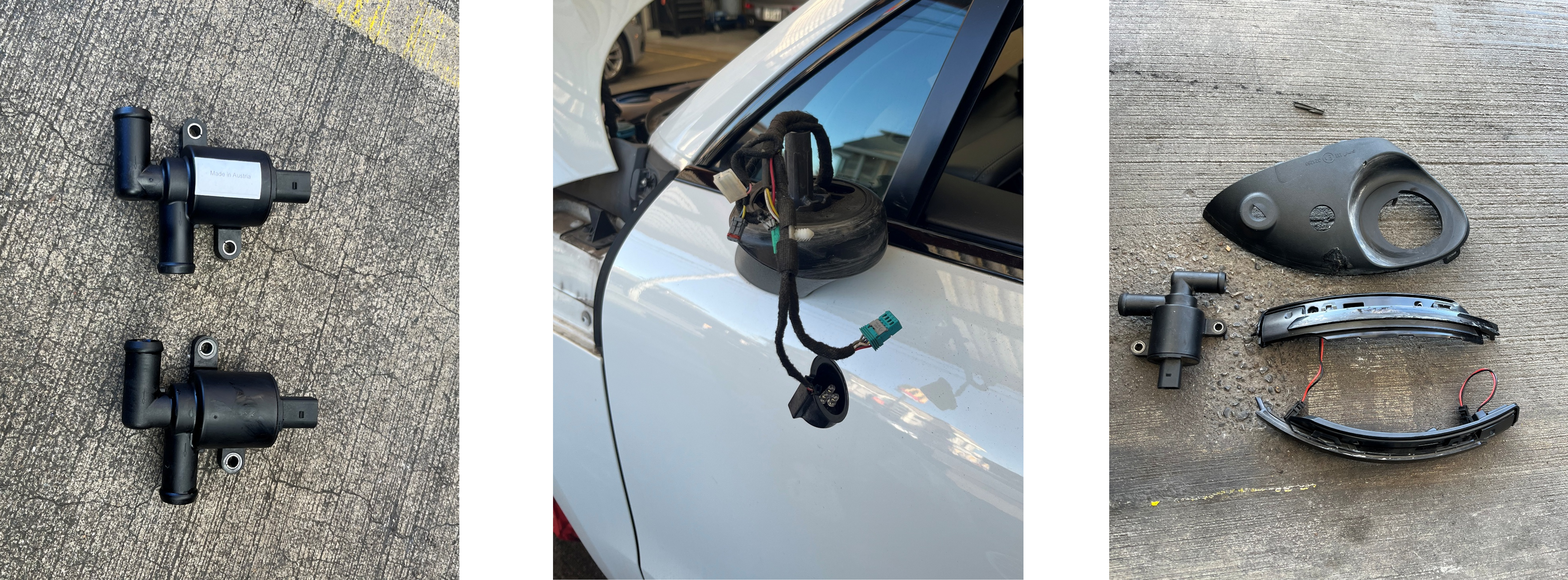 ポルシェ　マカン　ヒーターバルブ交換、シーケンシャルウインカー交換