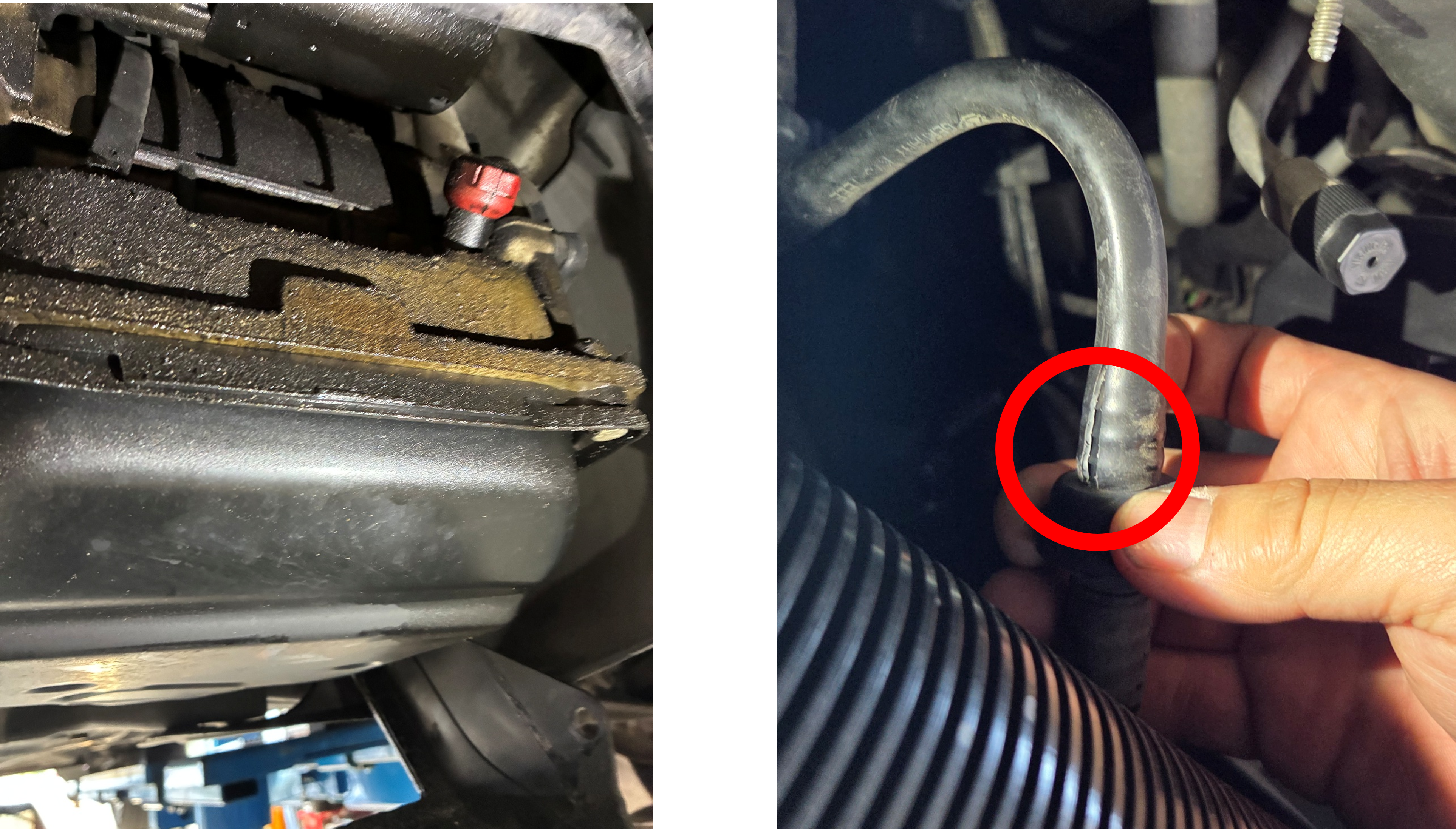 VW ゴルフ4　作業見送り箇所