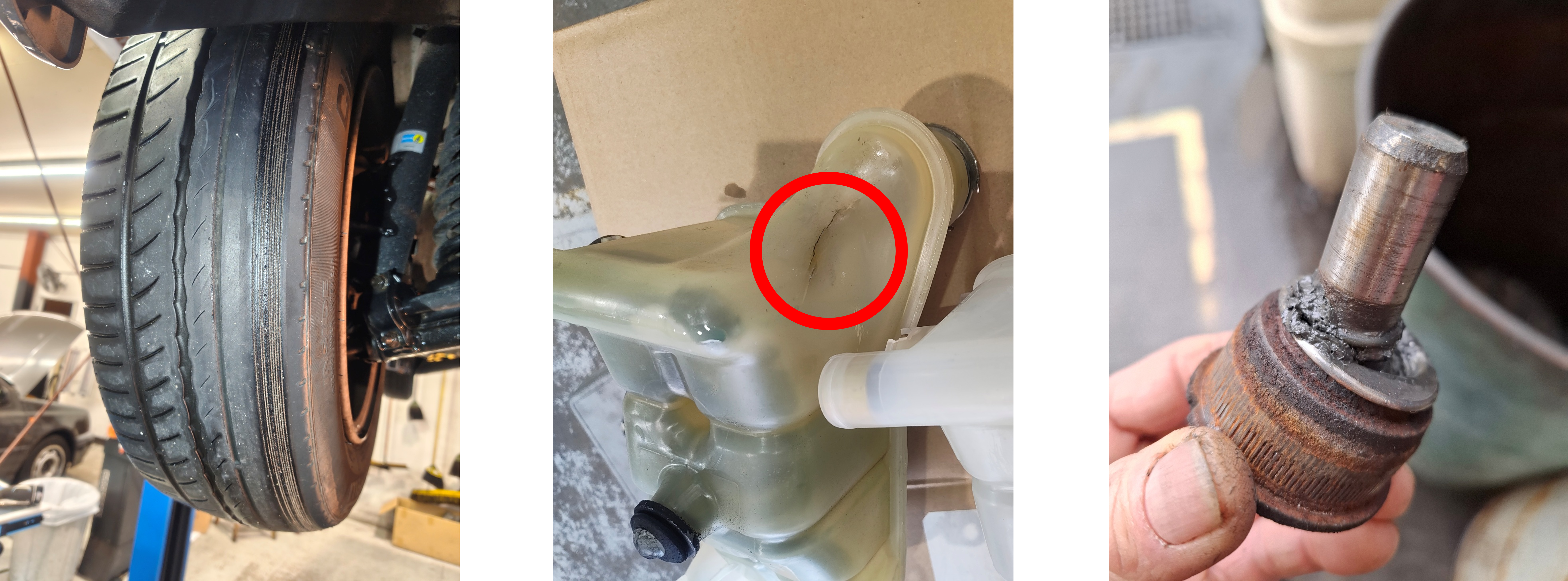 W201タイヤ交換、サブタンク交換