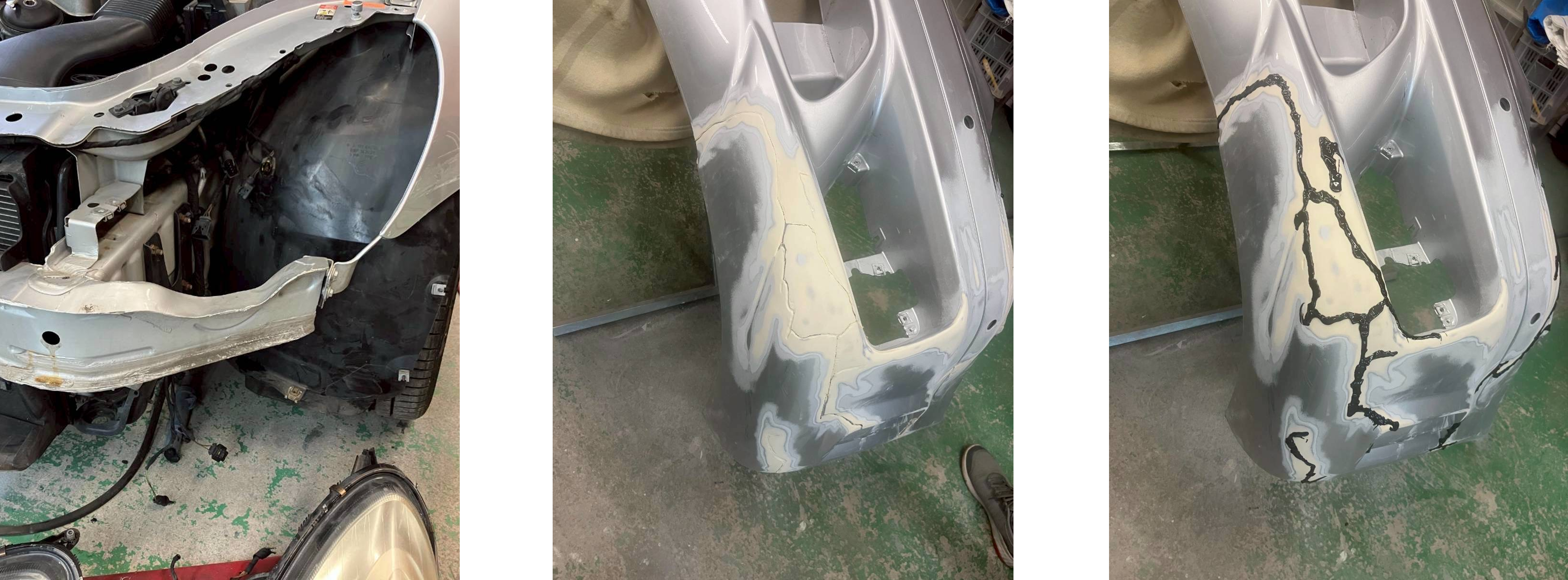 SLK鈑金修理作業