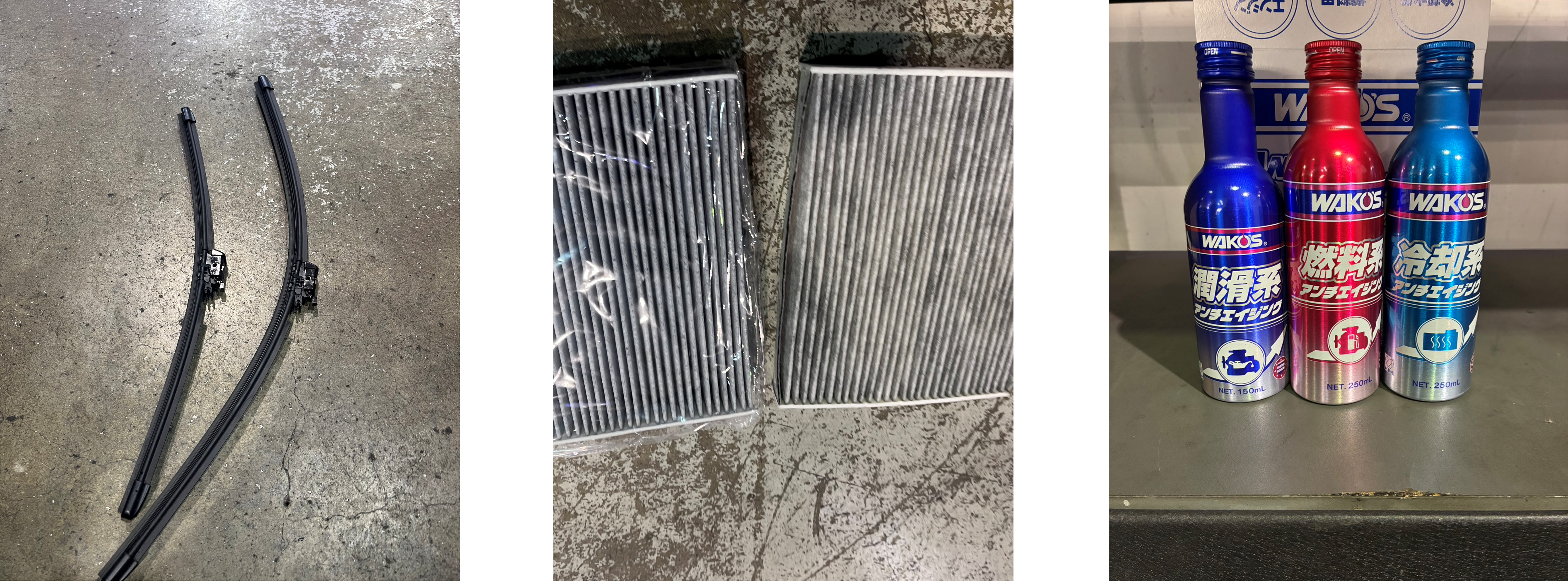 ディスカバリーフロントワイパーブレード交換、エアコンフィルター交換、エコリフレッシュキット