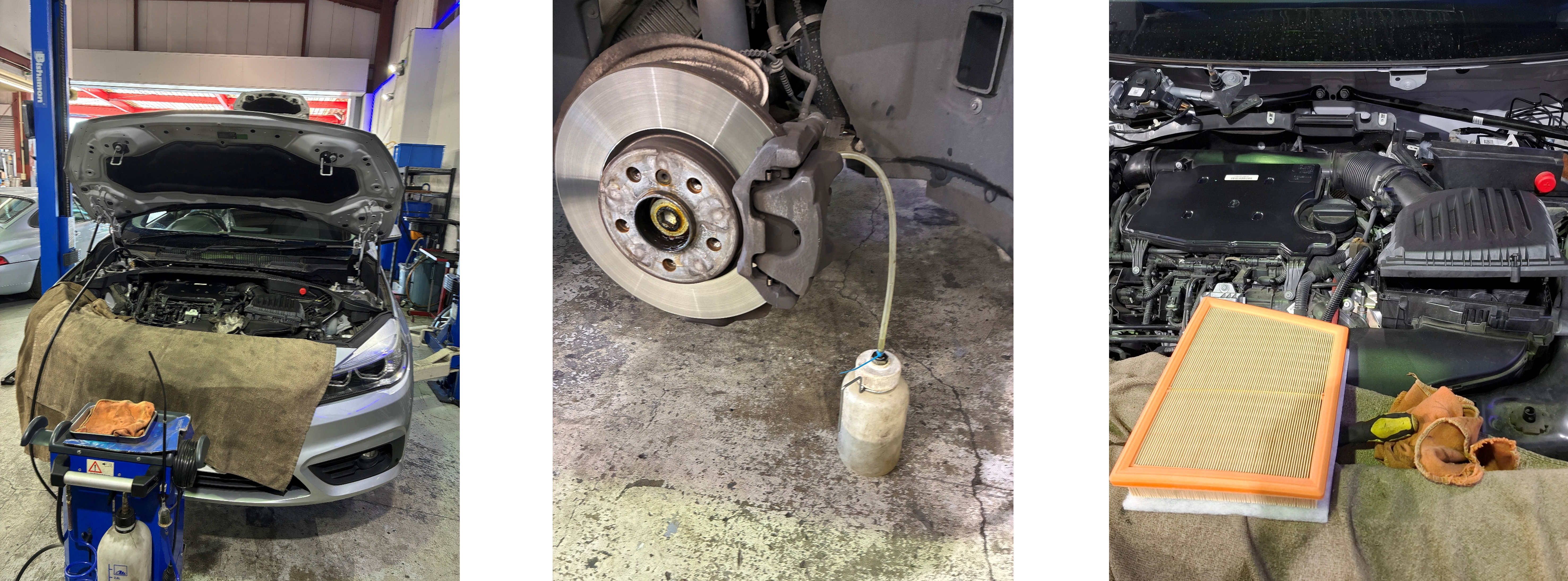 218dブレーキフルード交換、エンジン用エアクリーナー交換