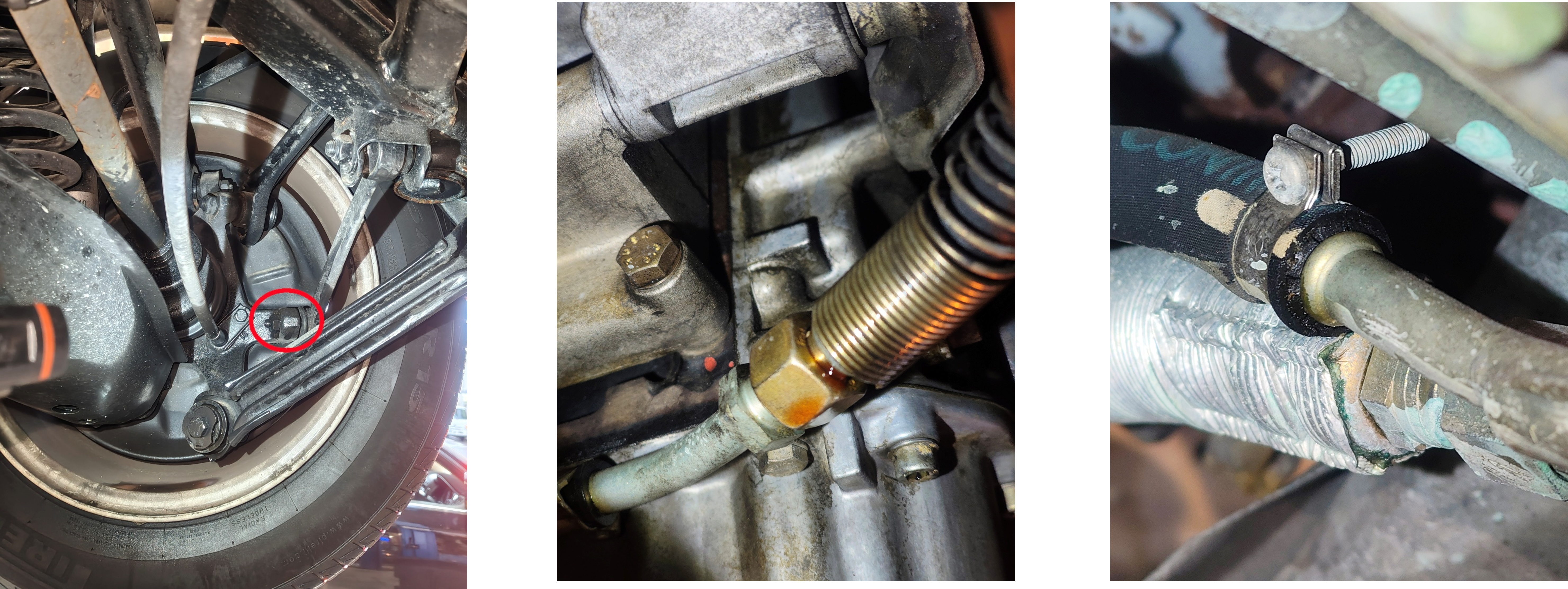 W201トランスミッションクーラーホースオイル漏れ