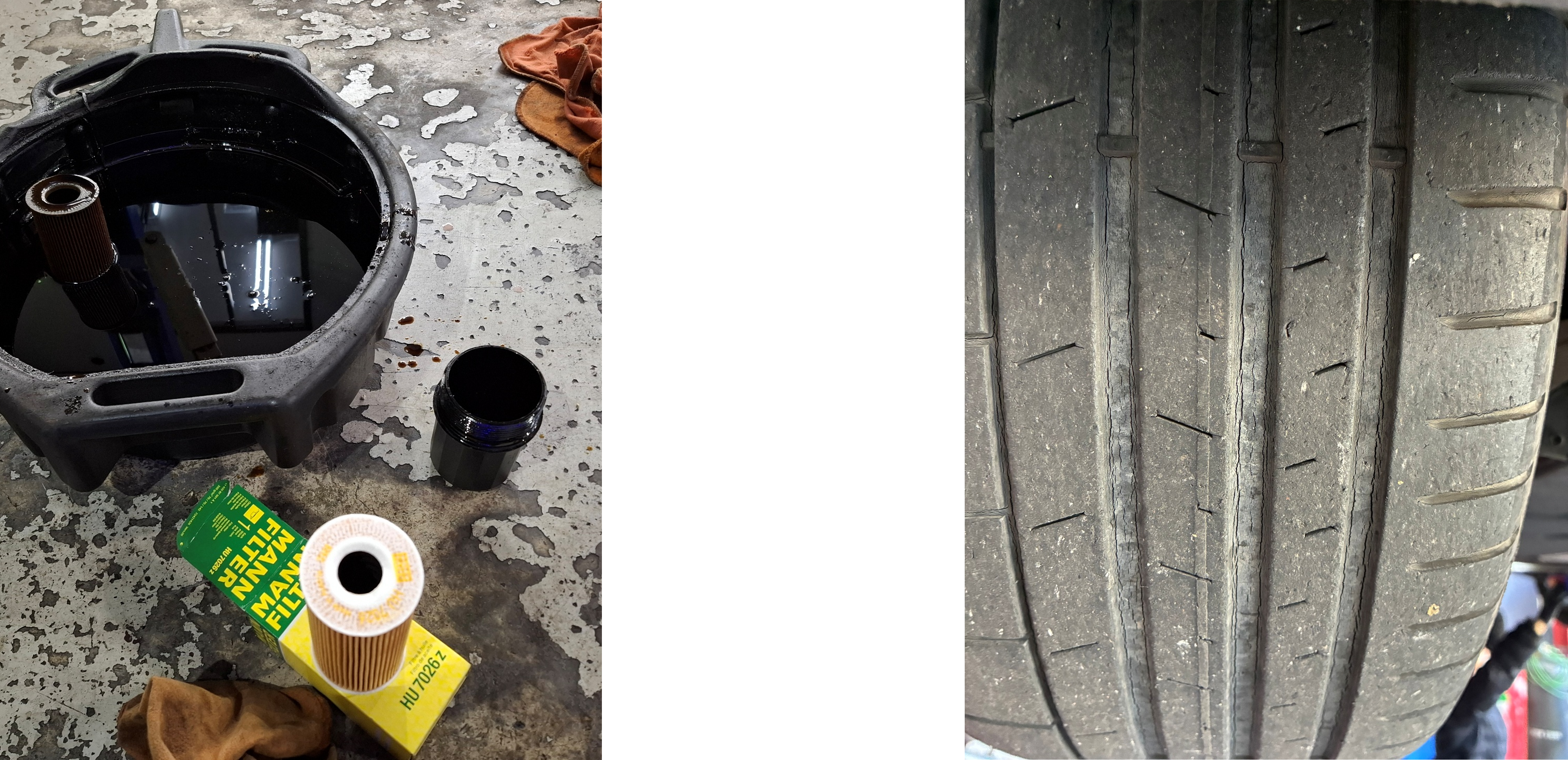 ケイマンエンジンオイル交換、タイヤ交換