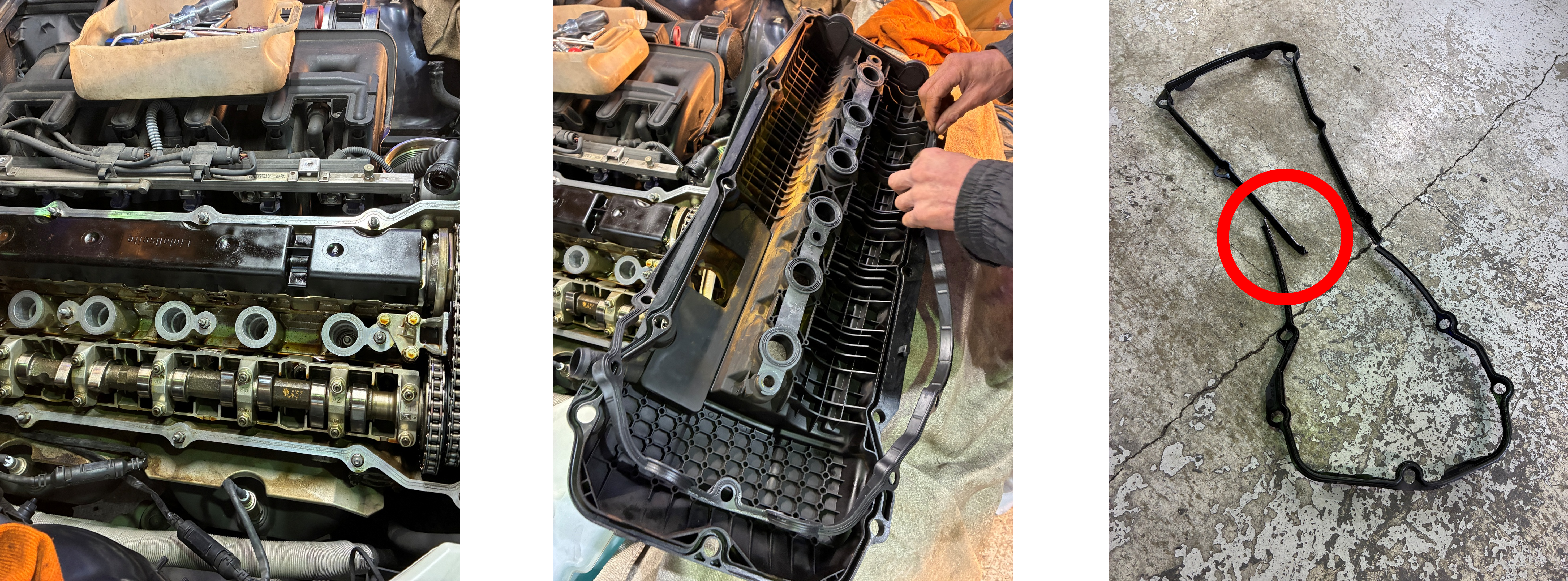 330Ciヘッドカバーガスケット交換