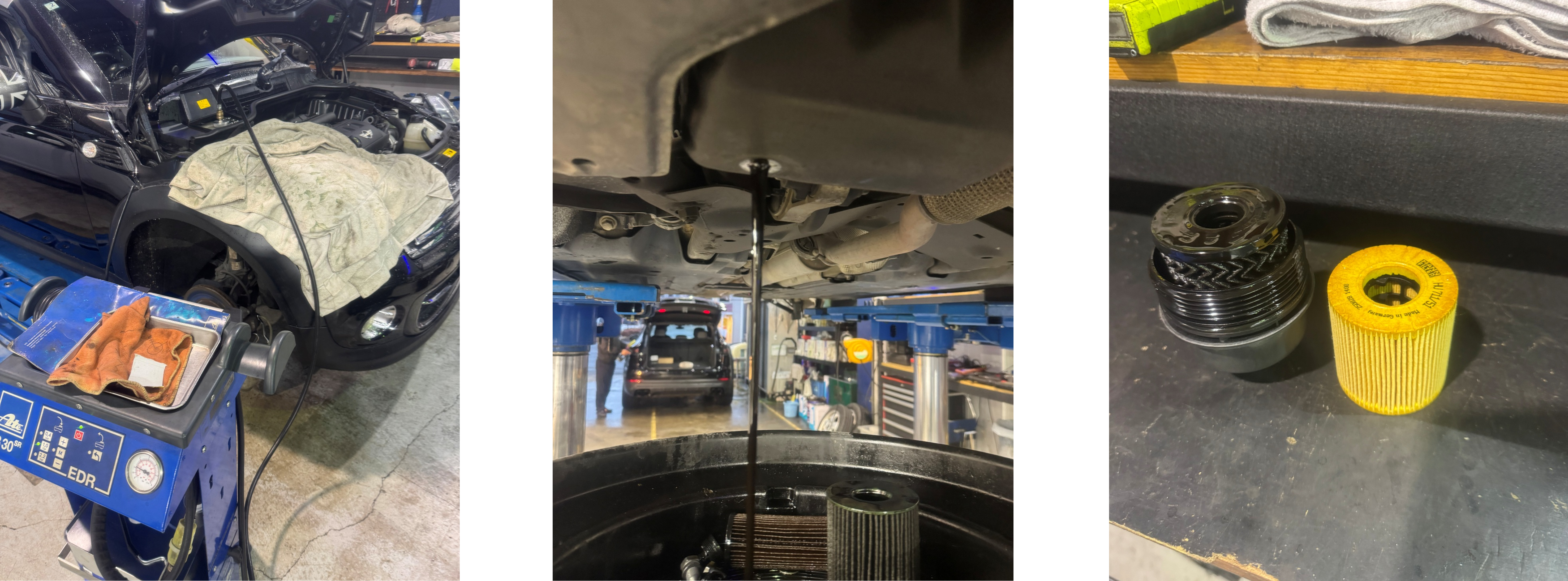 MINIブレーキフルード交換・エア抜き、エンジンオイル・オイルフィルター交換