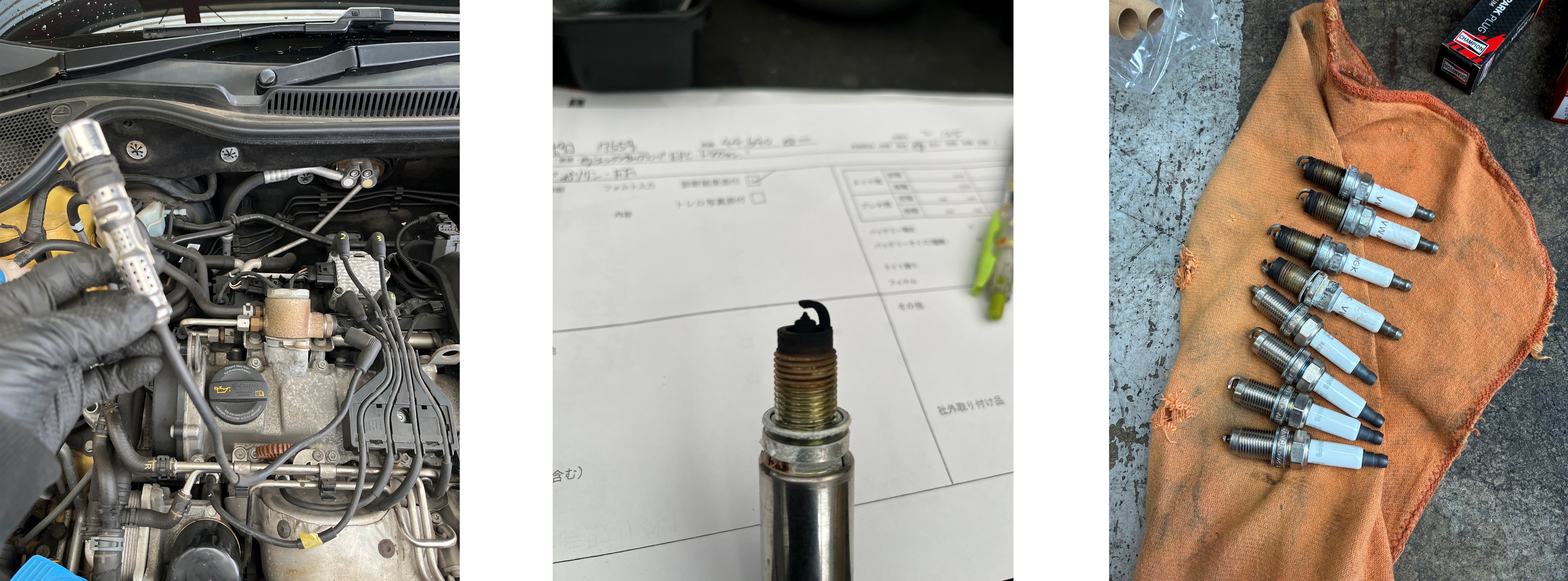 ポロイグニッションコイル、スパークプラグ