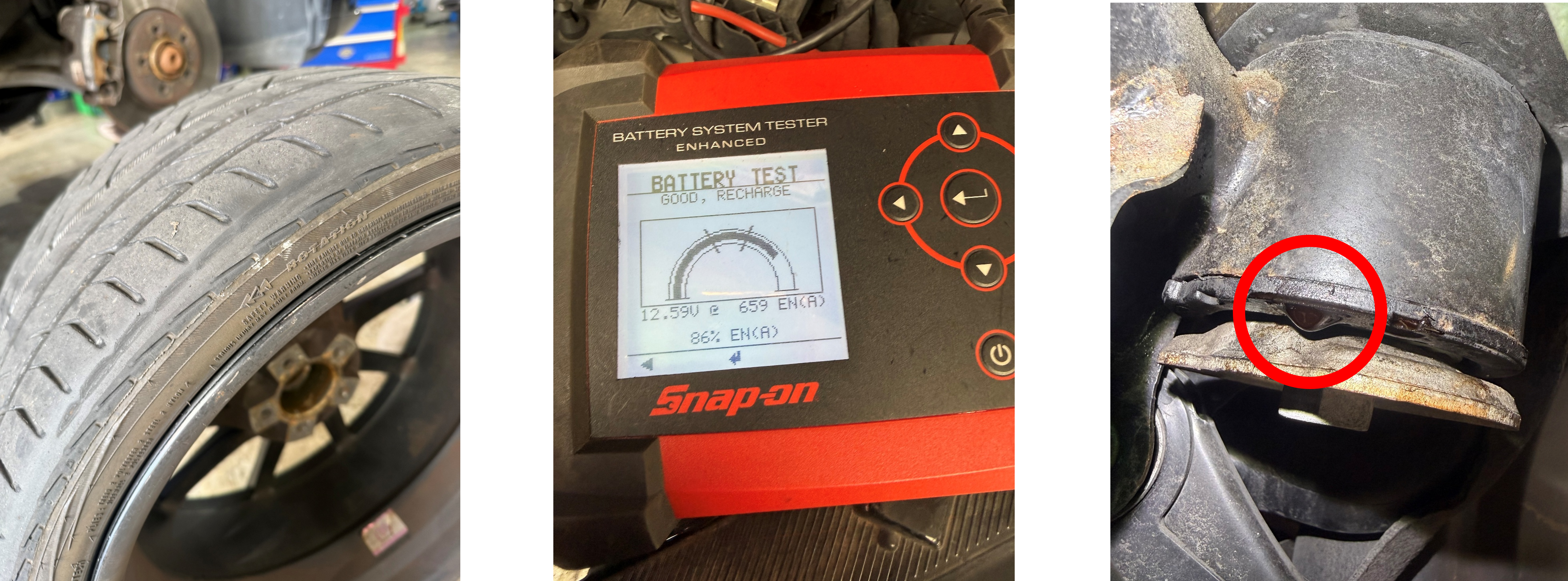 A5タイヤ、バッテリー、液漏れ