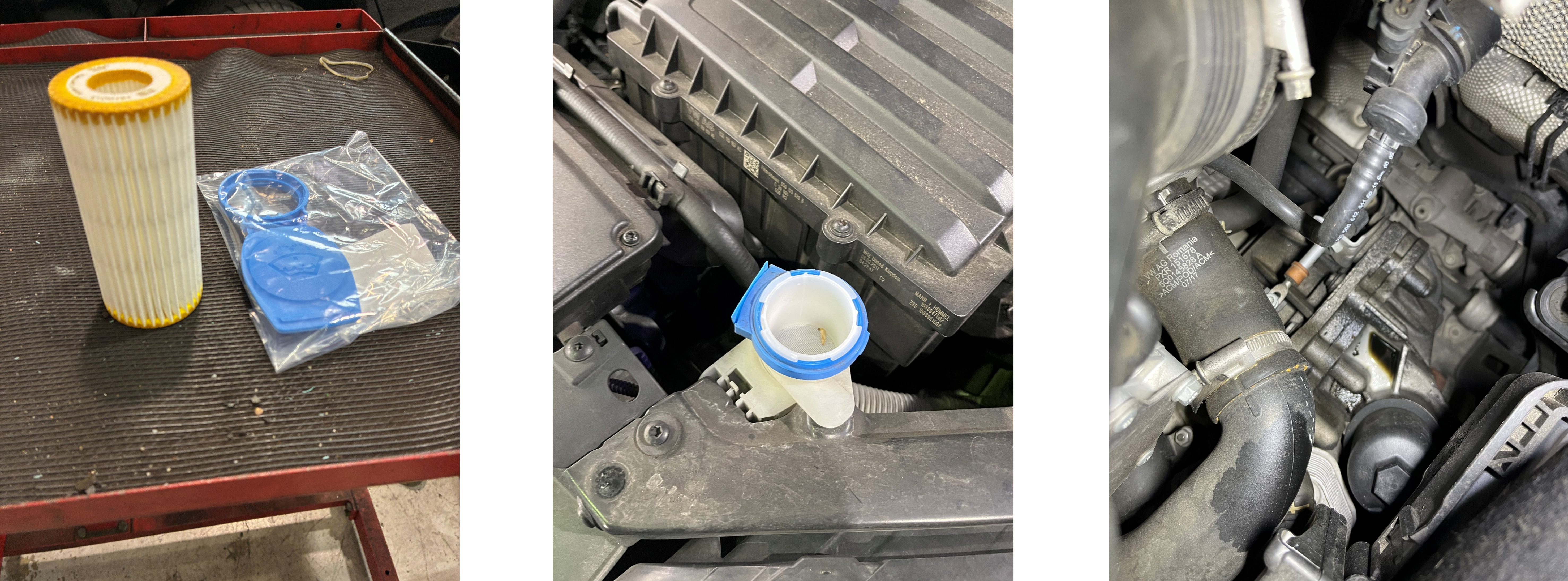 ゴルフGTIオイルフィルター、清掃