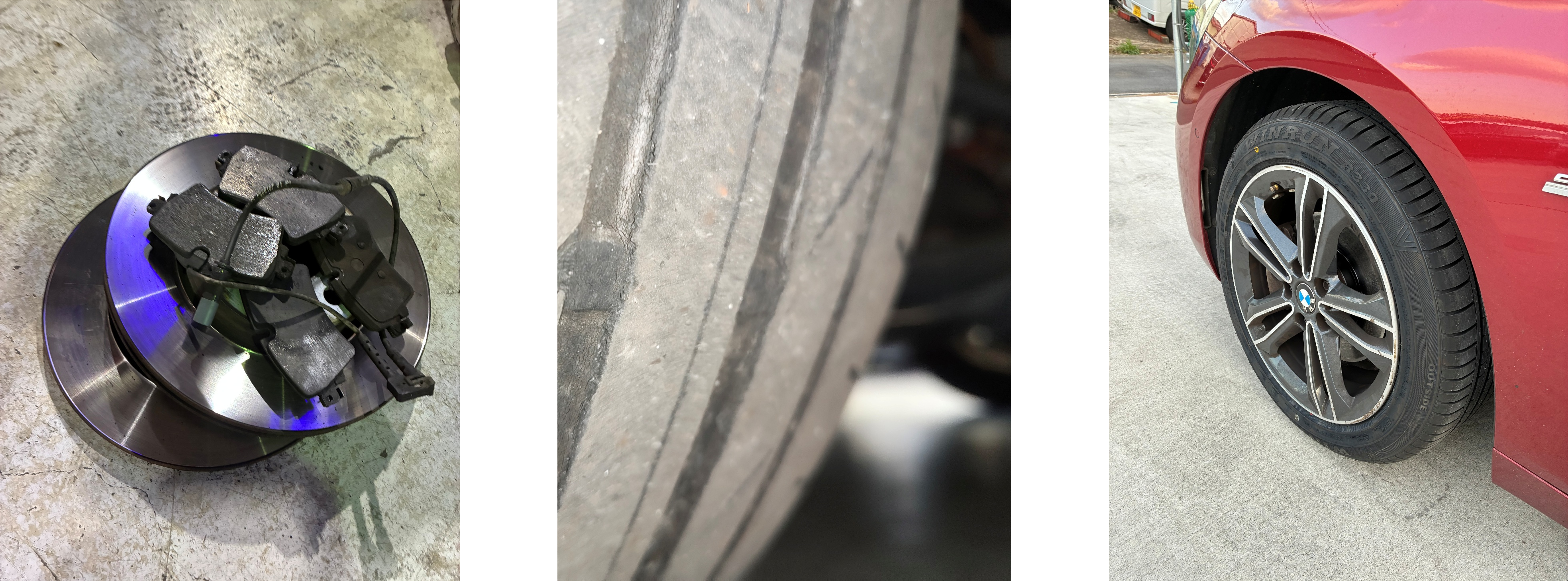 218dブレーキパッド交換、タイヤ交換