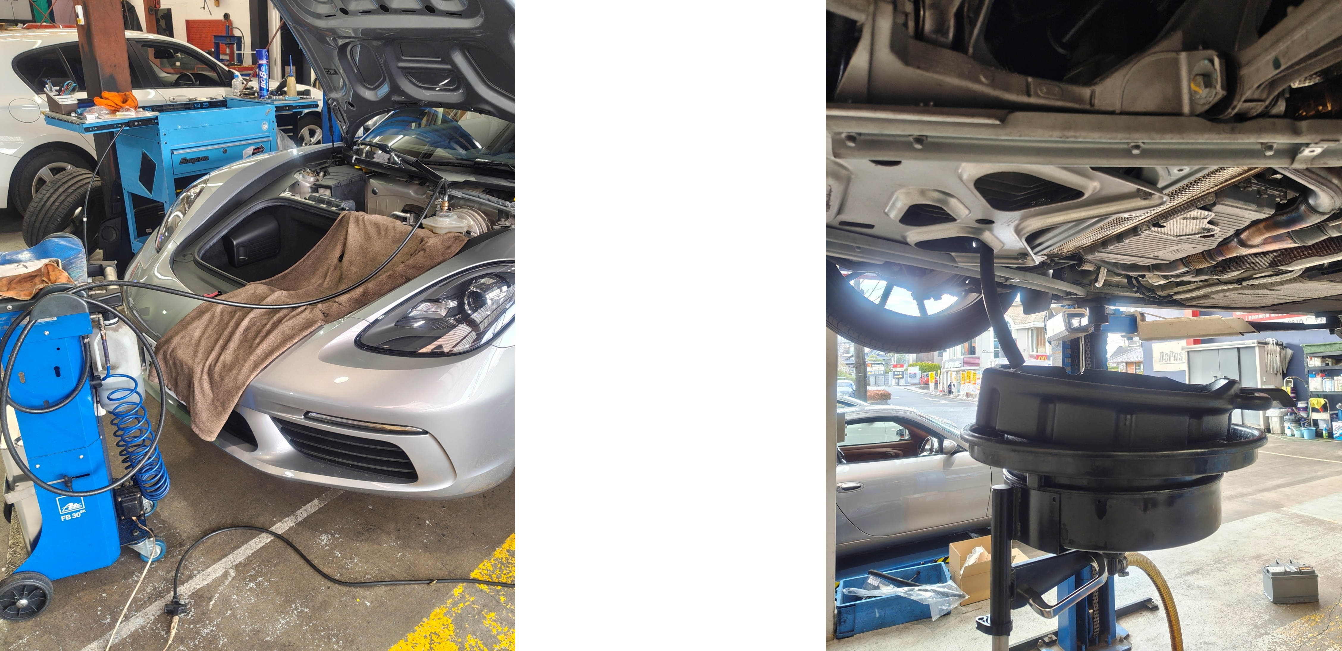 ケイマンブレーキフルード交換・エア抜き、エンジンオイル・オイルフィルター交換