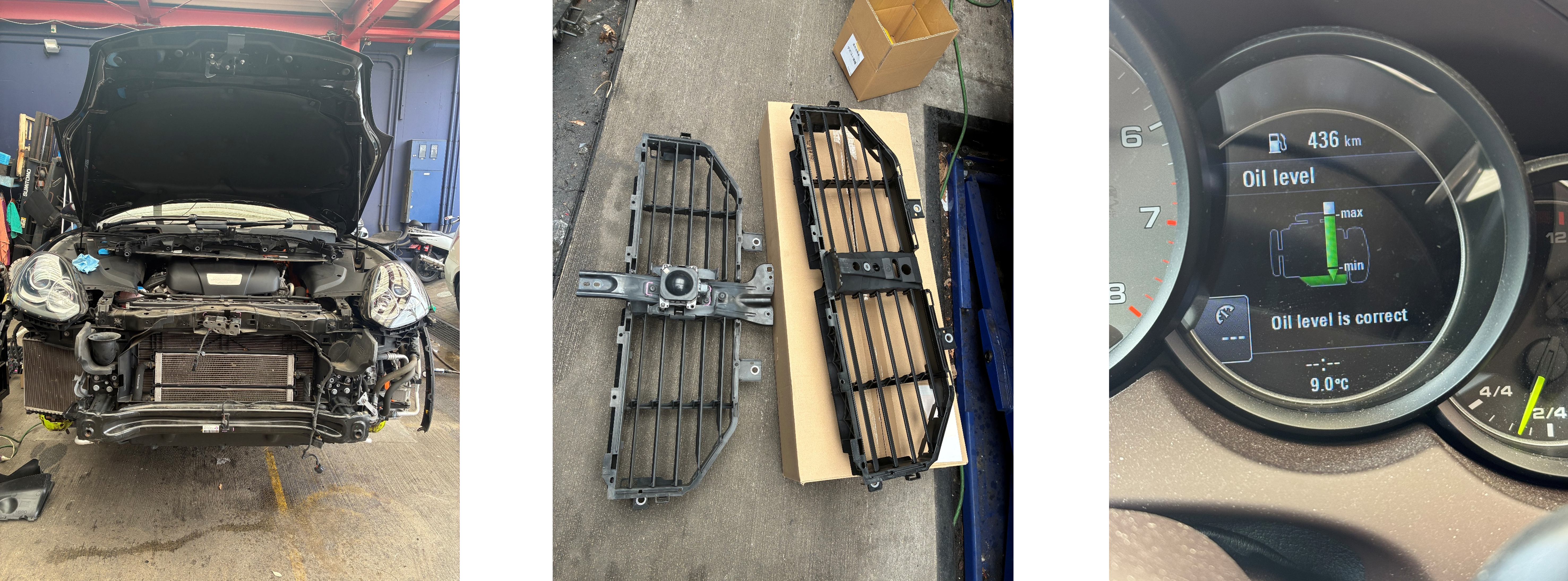 カイエンラジエーターシャッター交換