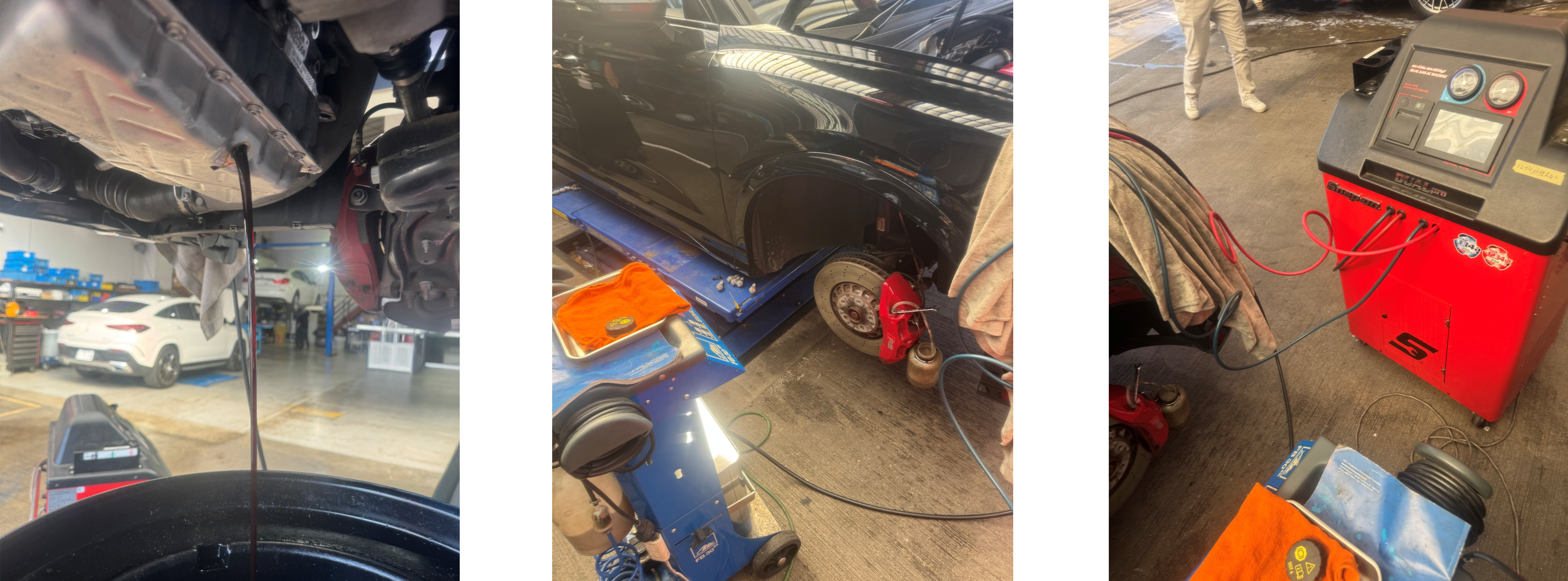 RSQ3エンジンオイル・オイルフィルター交換、ブレーキフルード交換・エア抜き、エアコンラインドライ洗浄