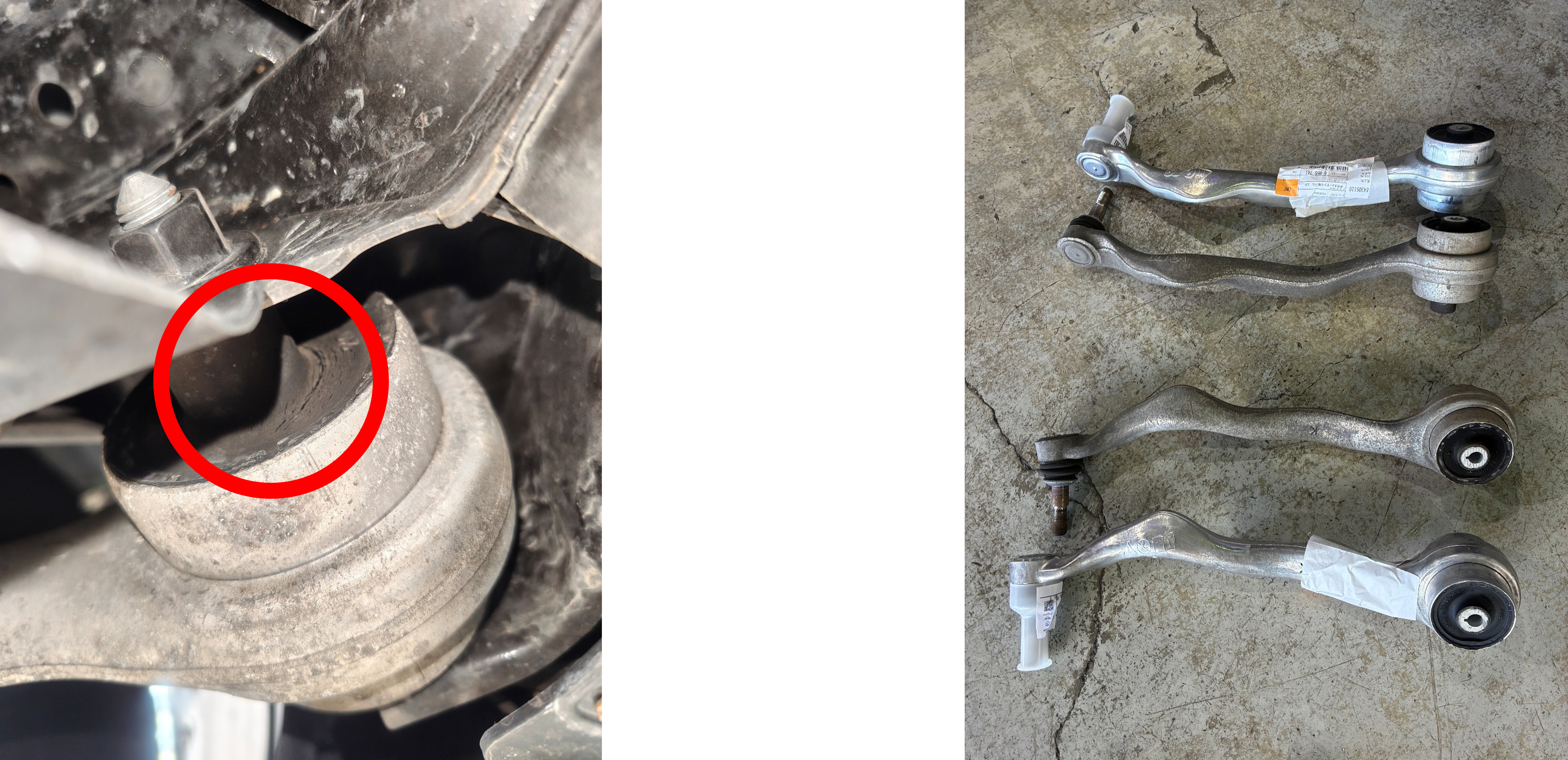 320dコントロールアームブッシュ交換