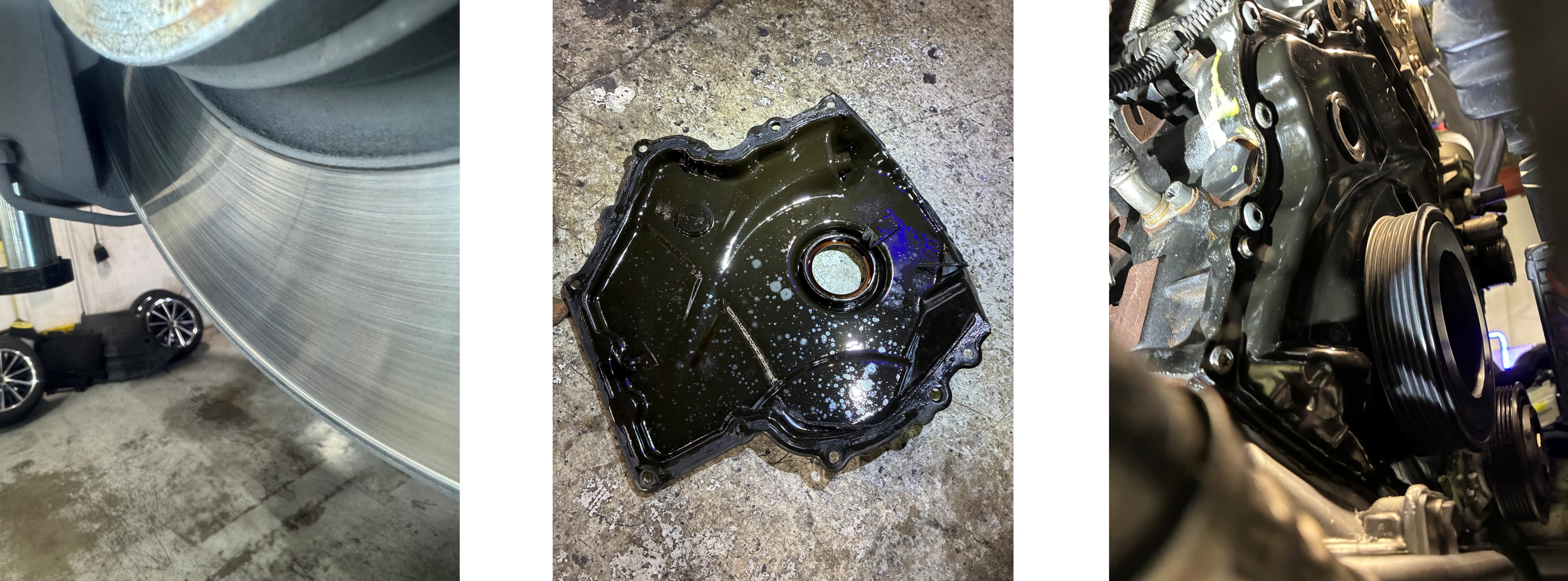 Q5ブレーキパッド交換、オイルパンガスケット交換