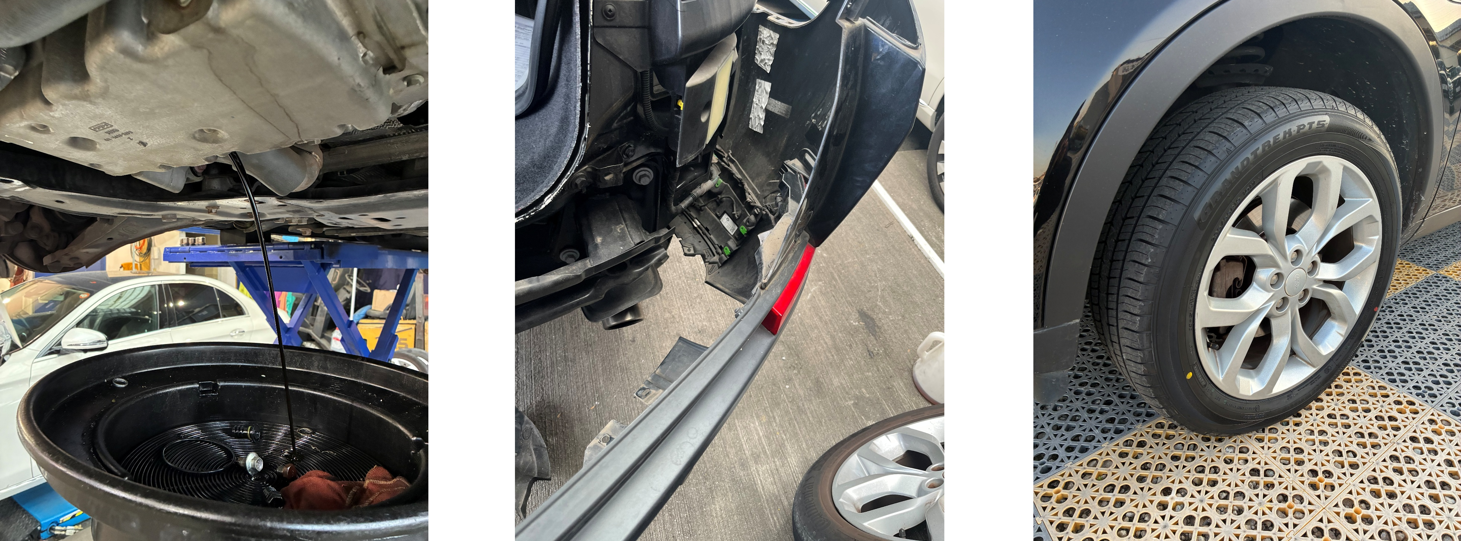 ディスカバリーエンジンオイル・オイルフィルター交換、フォグランプ交換、タイヤ交換