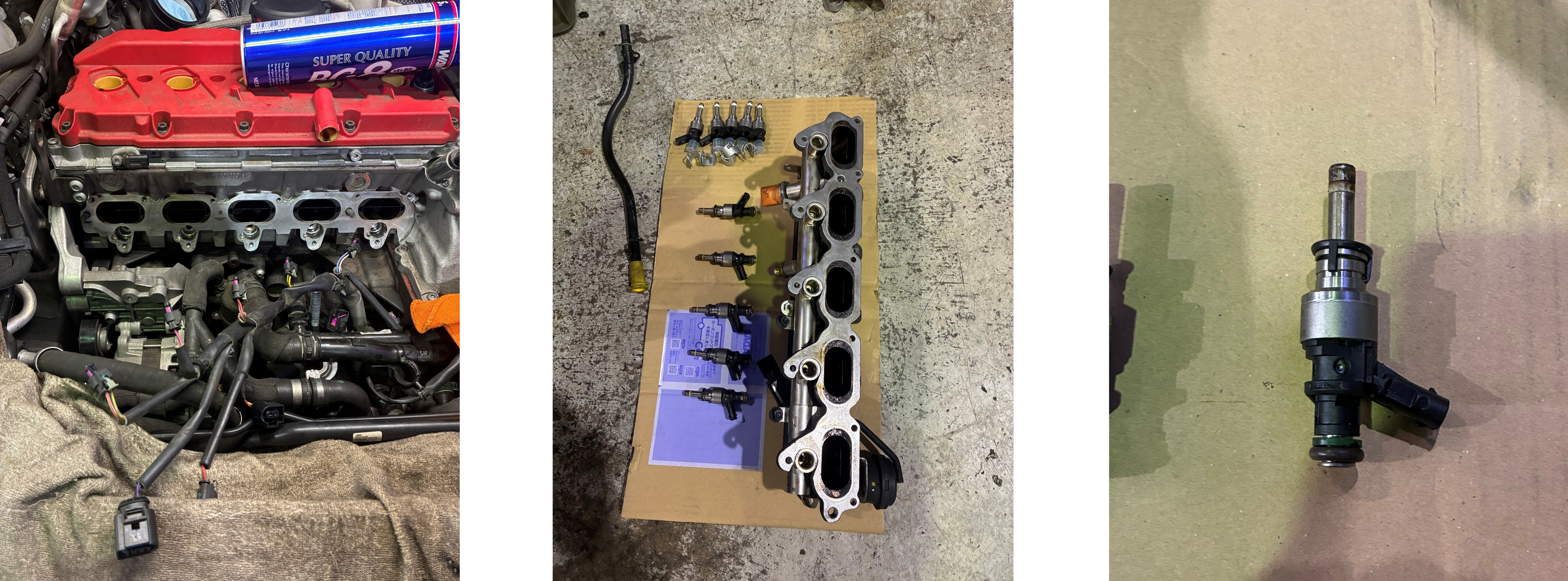 RS3インジェクター交換、インマニガスケット交換