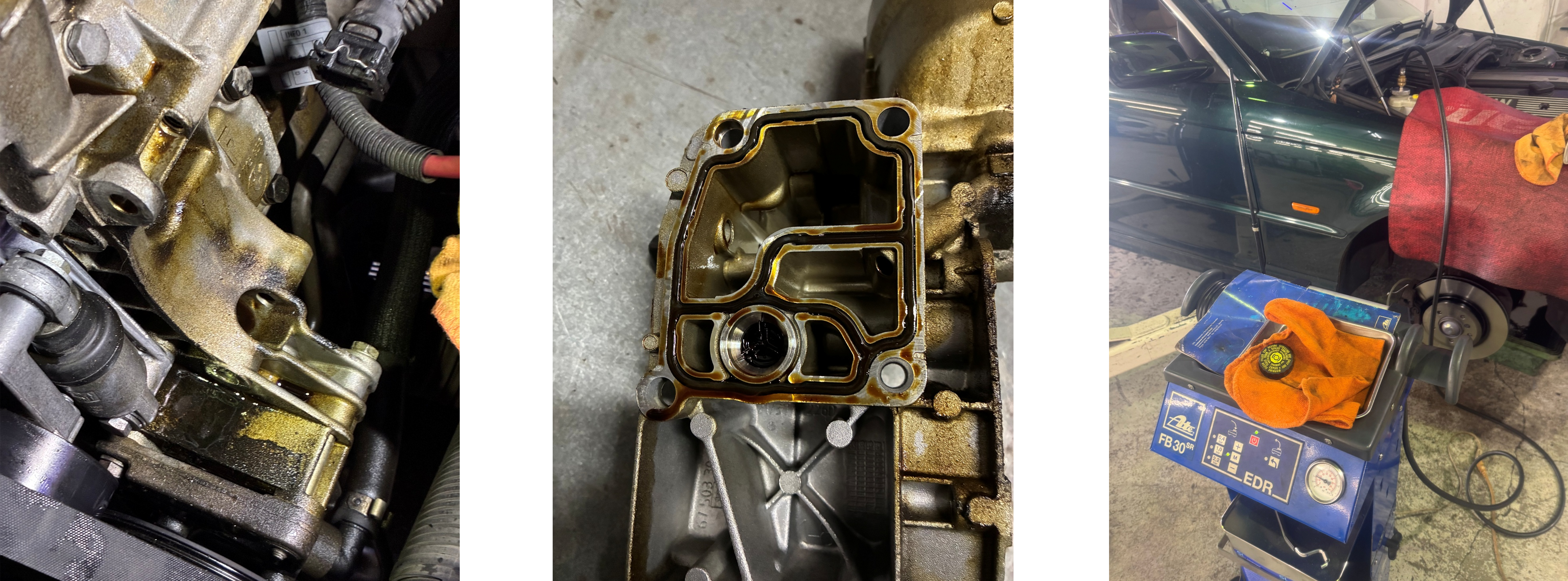 330Ciフィルターハウジングオイル漏れ、ブレーキフルード交換